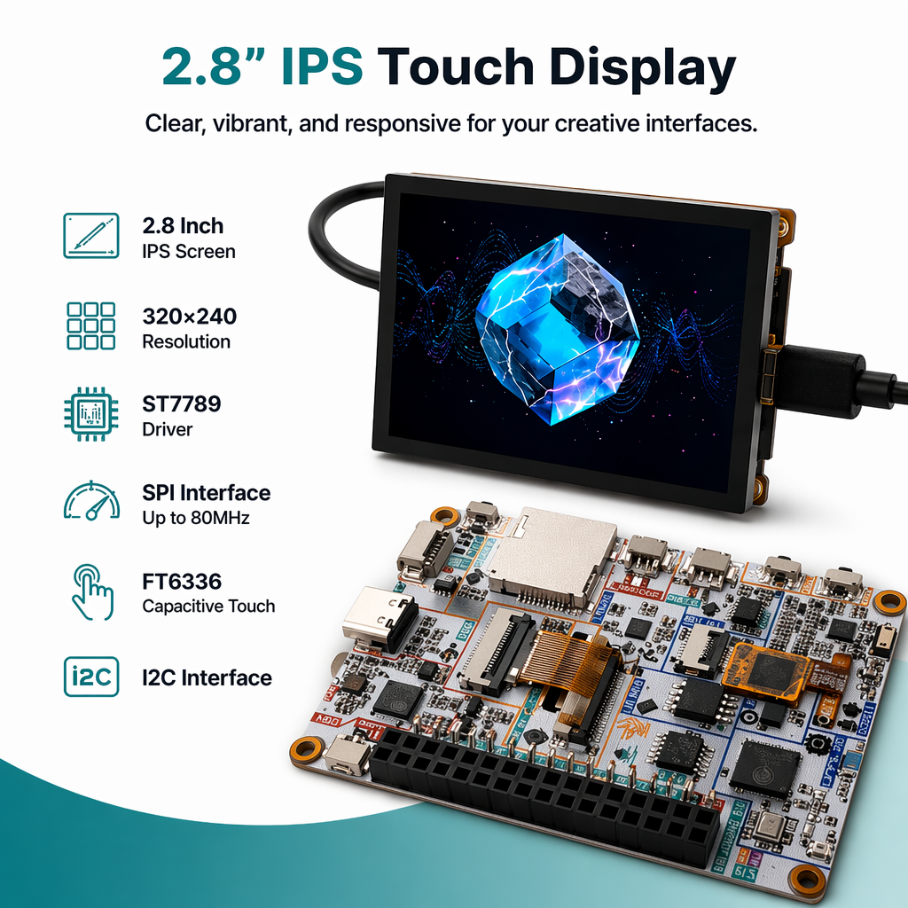 NM-Display-28inch ESP32-S3 2.8inch Display 320*240 IPS 32bit LX7 Dual-core Processor