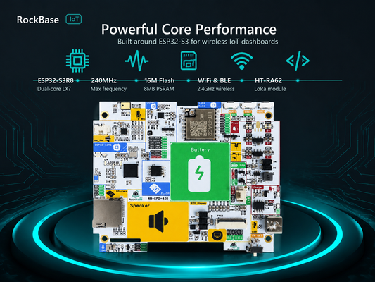 NM-EPD-420 4.2 inch e-Paper ESP32-S3 Development Board WiFi Weather Station Dashboard AHT20 ES8311 Codec
